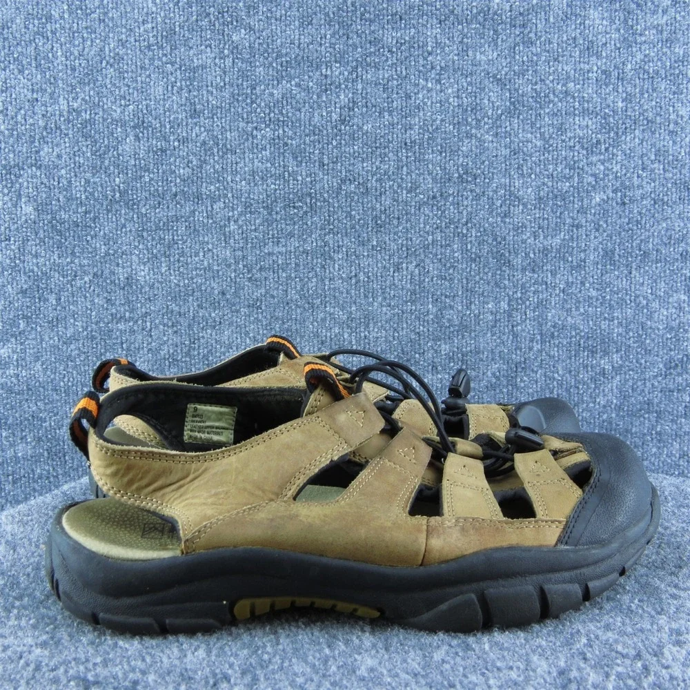 Alpine Design  Men Fisherman Sandals Brown Leather Drawstring Size 9‎ Medium